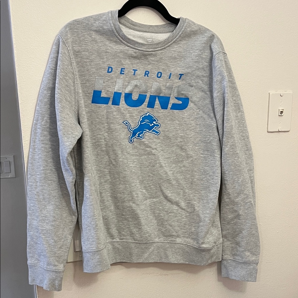 Fanatics Detroit Lions Gray Crewneck Sweater